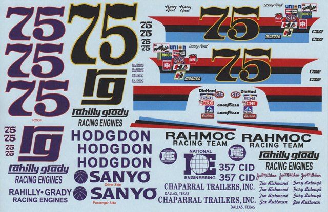 75 Rahmoc Racing Chevy Gant Pond Richmond Decals  