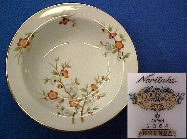 NORITAKE CHINA BRENDA #3064 FRUIT BOWL SET 2  