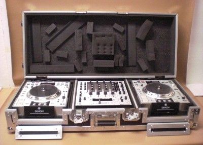 PAIR DENON DN S3500 DJ CD/ TURNTABLES + DN X1500S MIXER W/HARD CASE 