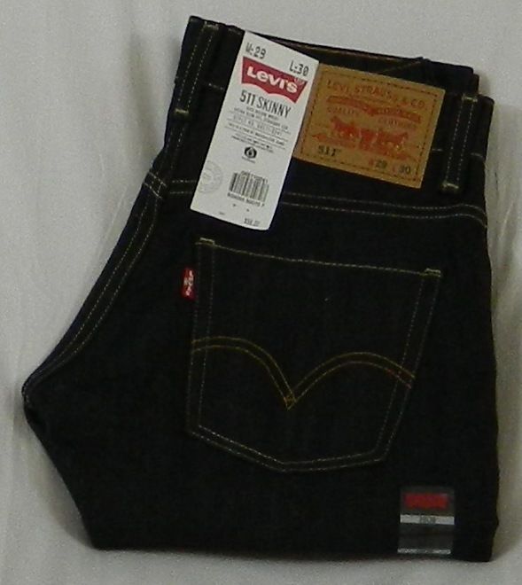 NWT Levis Mens 511 Skinny Rigid Dragon Stretch Jeans $58 04511 0241 