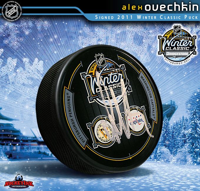 ALEX OVECHKIN Signed 2011 WINTER CLASSIC Puck  