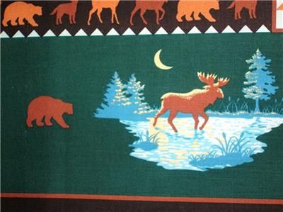 New Moose Fabric Panel Animals Wildlife Eagle Bird  