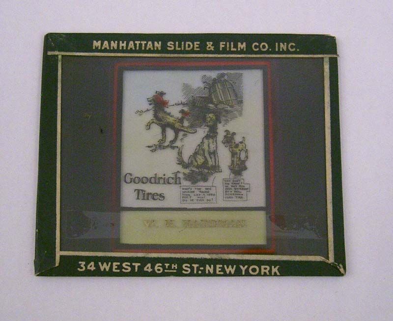 Goodrich Silvertown Tires Movie Advertising Magic Lantern Slide w 