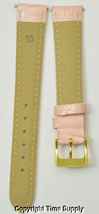 16 mm PINK LEATHER WATCH BAND CROCO PULSAR GUESS CYMA  