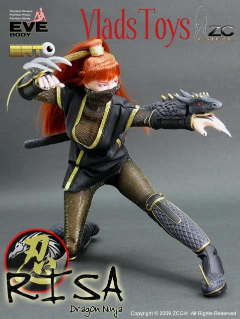 ZC Girls 16 Female Action Figure 12 Dragon Ninja Risa  