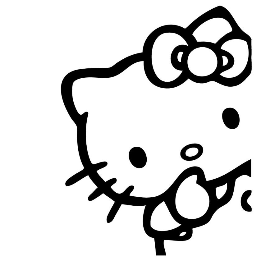 Hello Kitty Peeking Corner Vinyl Sticker Decal Cute Sanrio JDM Choose ...