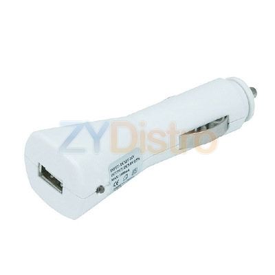 White Car Vehicle Charger Adapter for iPhone 4 4S 4G Accessory  