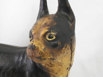   Hubley BOSTON TERRIER DOG Door Stop ANTIQUECast Iron Bull Dog  