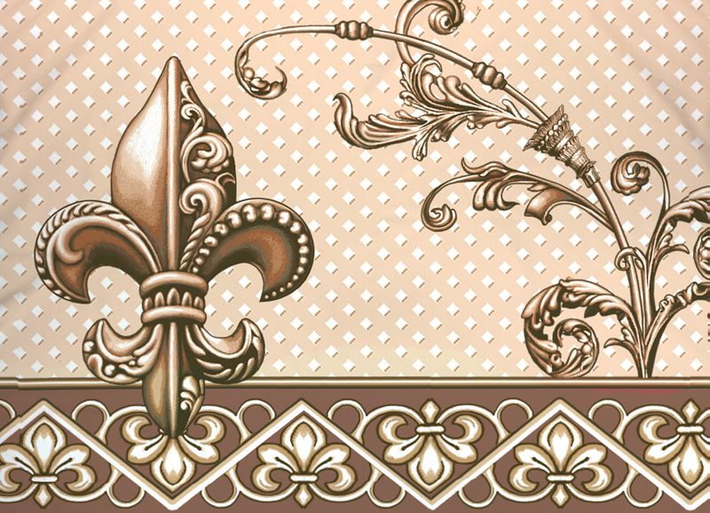 GARDEN FLEUR DE LIS Placemat ~ NEW CLIMAWEAVE 725734679871  