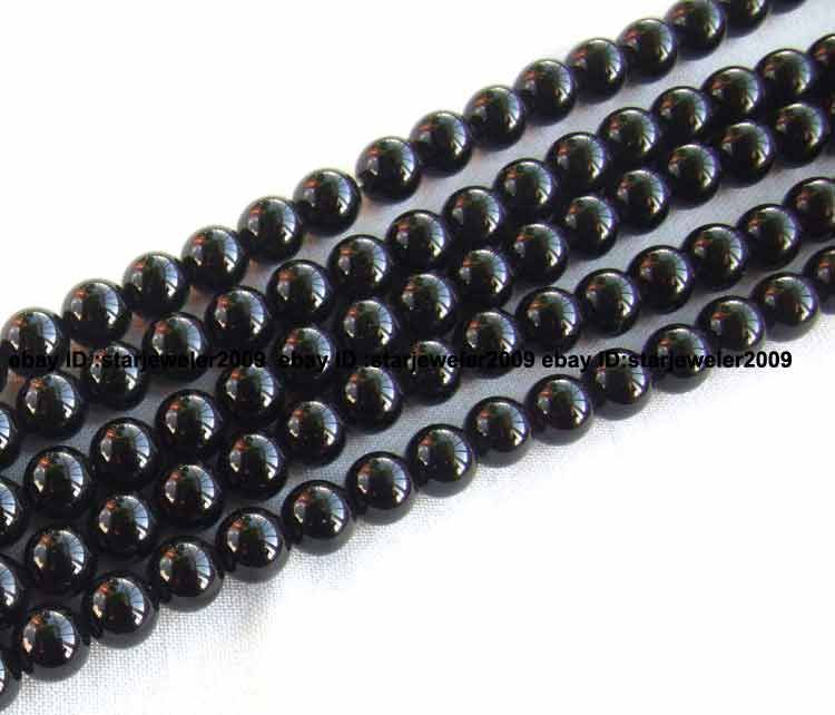 brazil Black Onyx round gemstone Beads 15 2mm 3mm 4mm 6mm 8mm 10mm 