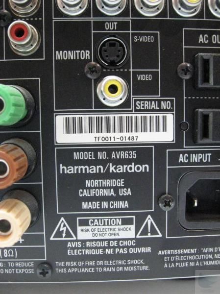 Harman Kardon AVR 635 Audio Video Reciever  