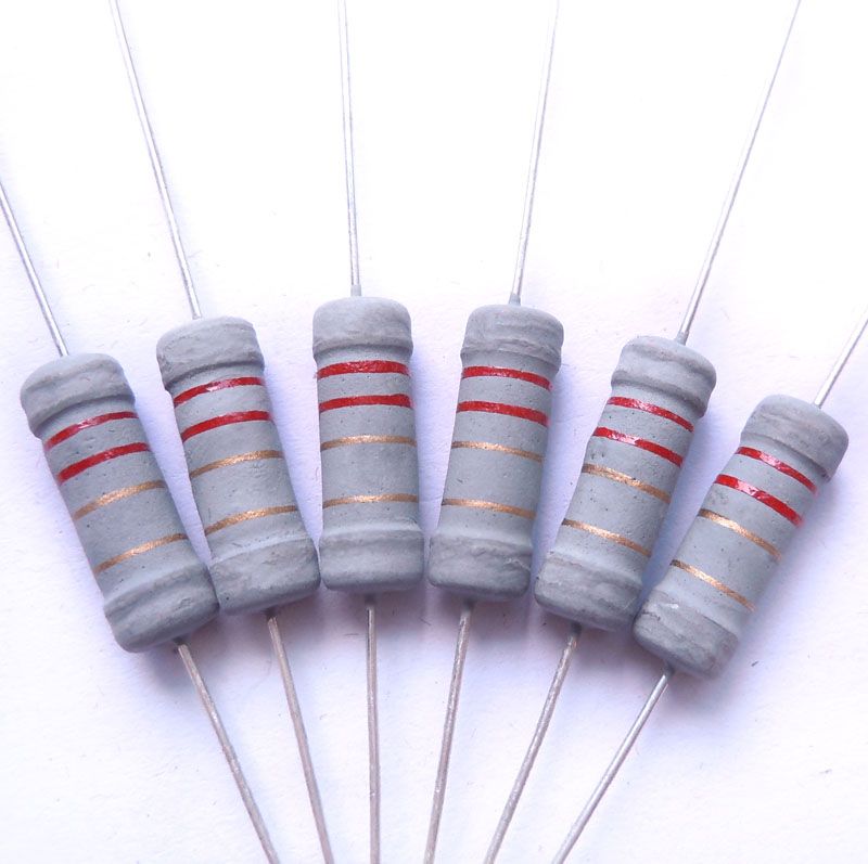 Watt 2.2 ohm 2R2 Carbon Film Resistor R 2W (10)  