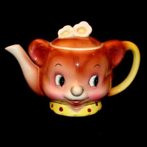 Vintage ENESCO Puppy Dog or Teddy Bear Teapot Pitcher   MINT  