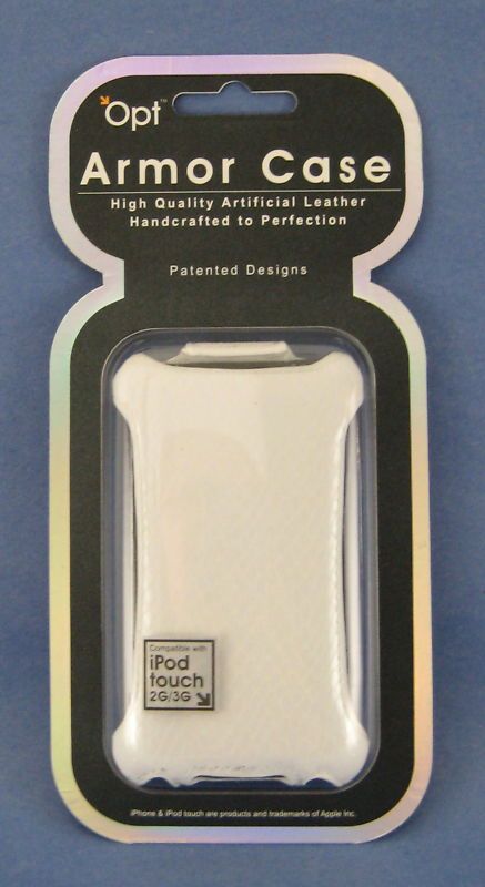 NEW Opt Armor iPod Touch 2G 3G Case White Leather NIP  