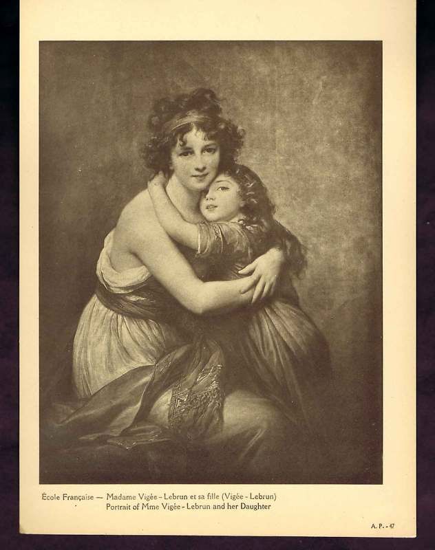 Self Portrait Madame Vigee Lebrun & Daughter 1910 Print  