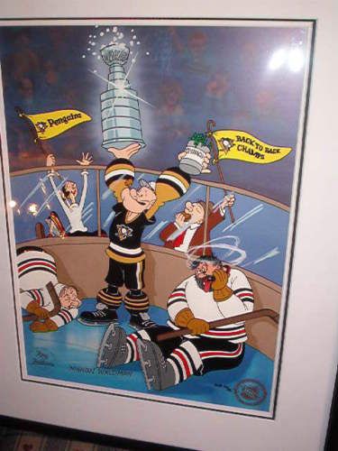 BACK TO BACK CHAMPS MYRON WALDMAN PENGUINS LTD ED 10/15  