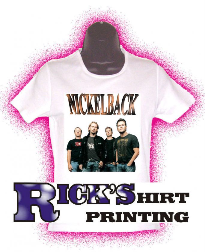 NICKELBACK LADIES T SHIRTS (INK PRINT NOT TRANSFER)  