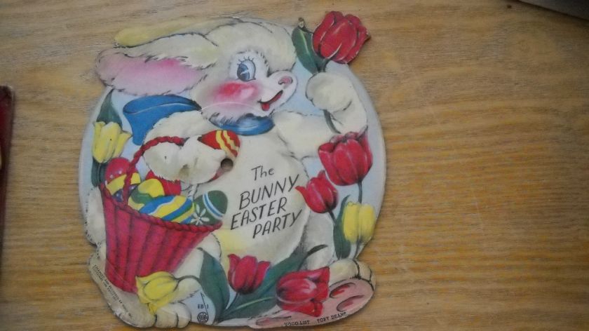 old plastic & paper record , voco inc.,the bunny easter party,1948 