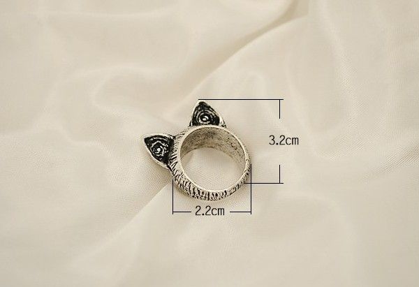 1pcs Antique Style Cute Cat Ears Ring X38 FREE SHIP  