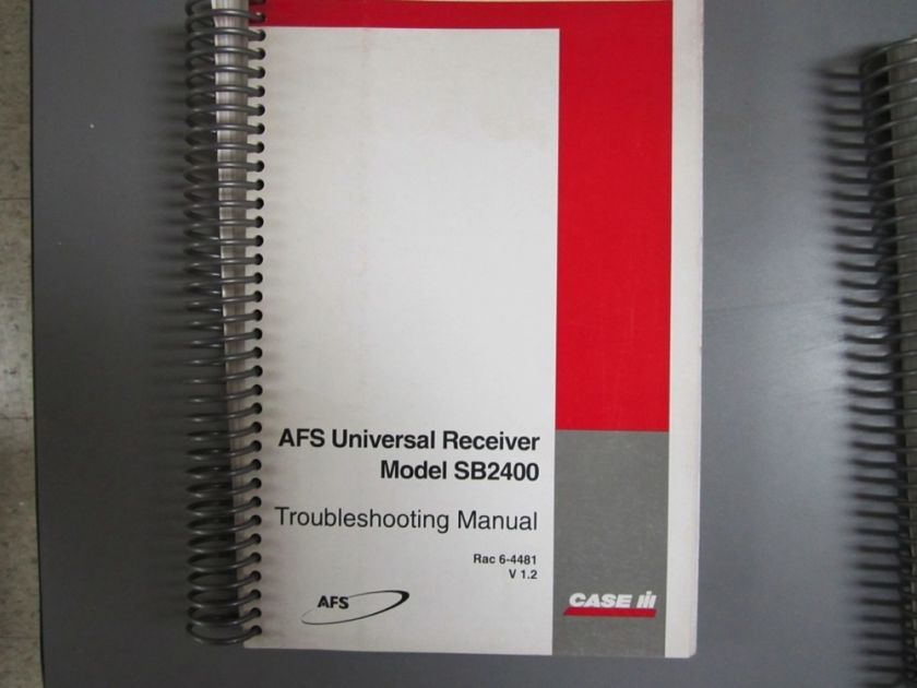 Case IH AFS Univ Receiver SB2400 Troubleshooting Manual  