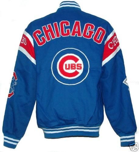 MLB CHICAGO CUBS ADULT TWILL JACKET BNWT JH DESIGN NEW  