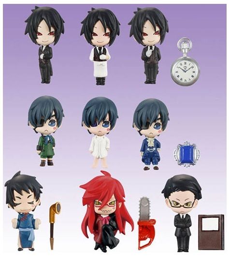 Bandai Kuroshitsuji Black Butler PPP Petit Figure Set  