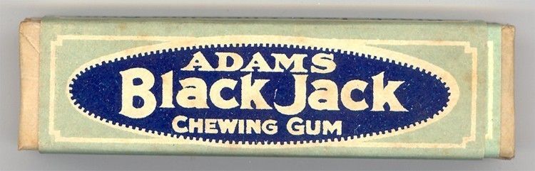 RARE Old 5 Stk. Pack Of NOS ADAMS BLACK JACK Chewing Gum  