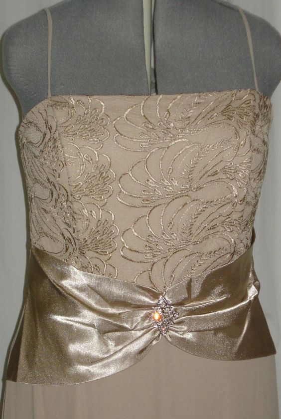 imagine yourself in this gorgeous evening gown the color is champagne 