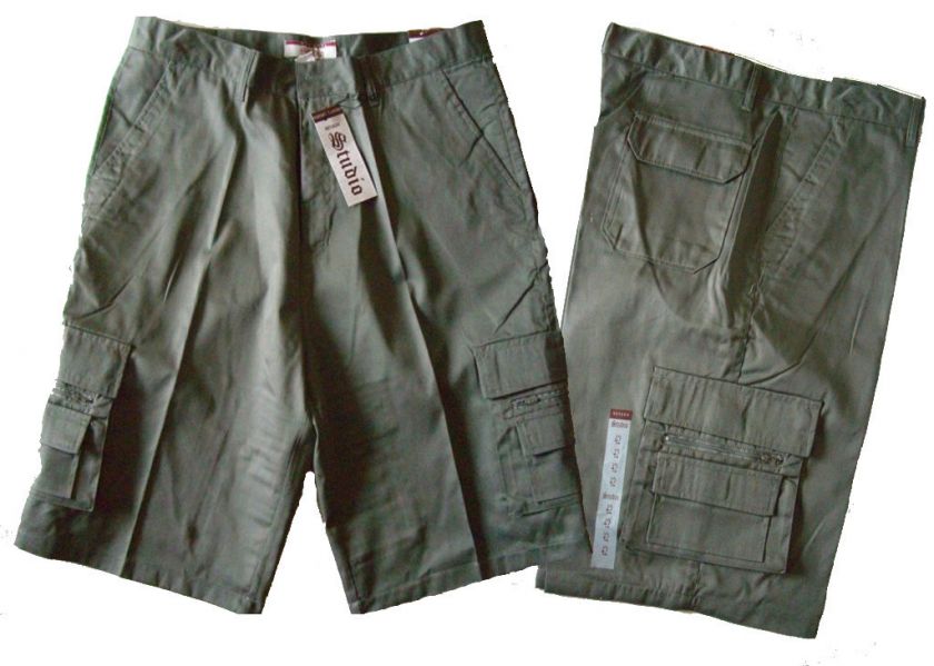 NEW BIG MENS Studio CARGO Zipper pocket SHORT sz.42 50  