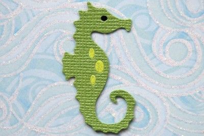 QUICKUTZ Sea Horse die cuts embellishments 5/set BLING  