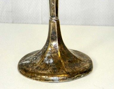 Pair Sterling silver candle stick marked sterling on the bottom. The 