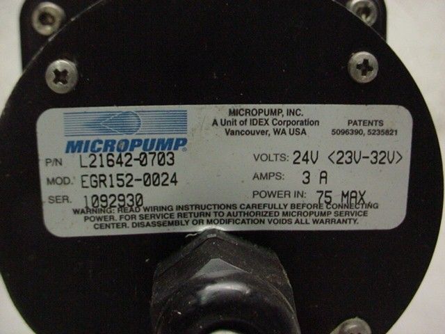 Micropump EGR152 0024 Integeral Series 24V 3A 75W Max  
