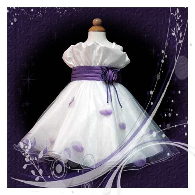 Purple Celebration Girls Party Dresses 2 3 4 5 6 7 8 10  