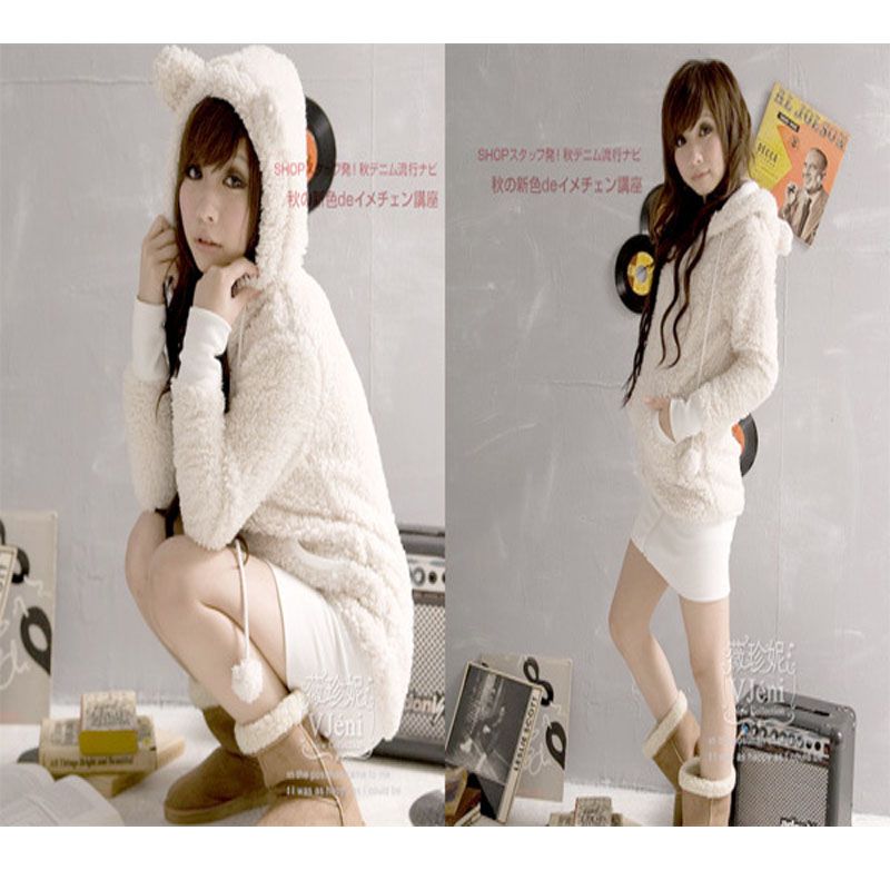 Cute Lolita Comfy Bear Ear Hoodie Jacke WF 144  