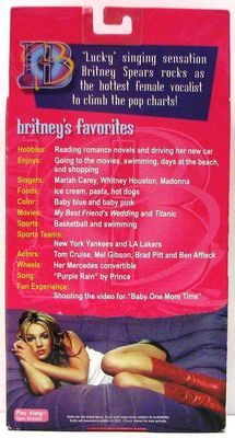 2001 BRITNEY SPEARS 6 Celebrity Doll ~ MIMB NRFB Play Along #23500 
