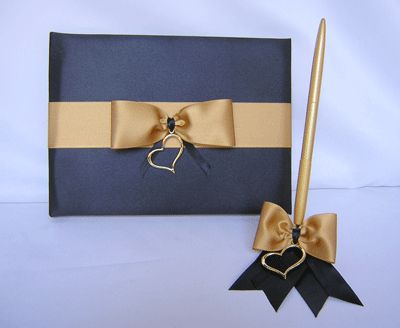 This elegant card box is covered with soft black satin fabric and 