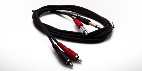 RCA to 1/4 Quarter Inch double Cable Adaptor Cord 7  