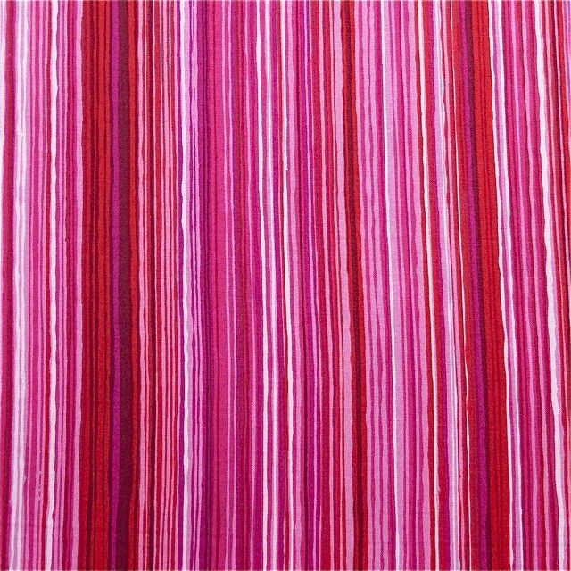 Alexander Henry Cotton Fabric Bright Pink Stripe, Curtains 