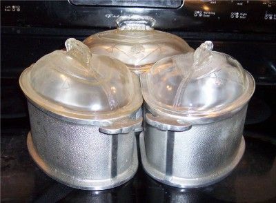 Guardian Service Ware Aluminum Cookware Roaster Trio Set w Glass Cover 