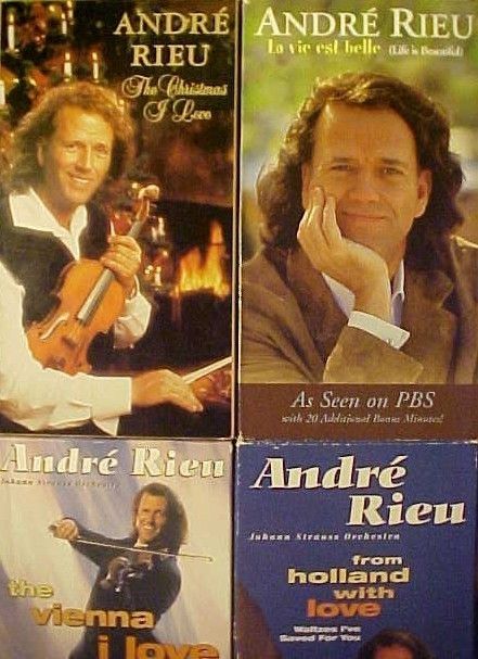 Lot of 4 VHS ANDRE RIEU   Very Good Condition  