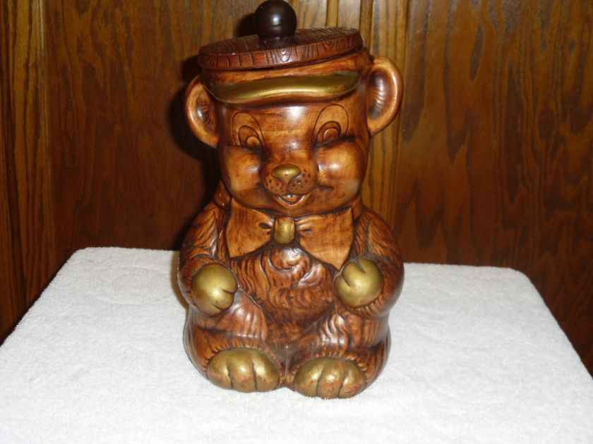 Vintage Treasure Craft Bear Cookie Jar  