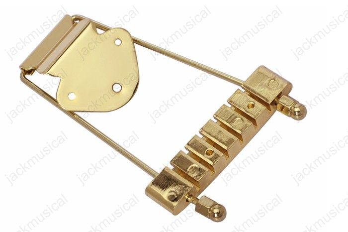 Gold Trapeze Tailpiece Bridge For Archtop Bass Guitar  