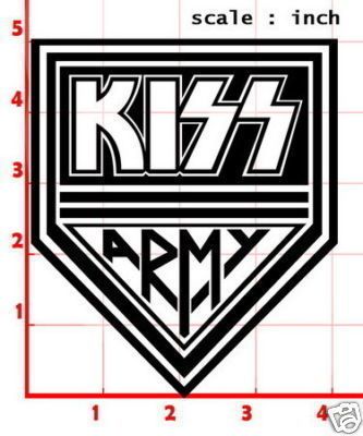 KISS ARMY decal sticker Car Window Door Laptop  