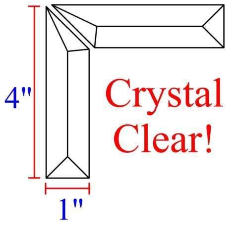 1x4 Stained Glass Corner Bevels   Left & Right   Box  