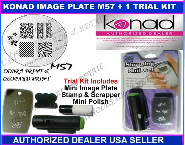 KONAD STAMPING NAIL ART TRIAL KIT FOR BEGINNERS, FIRST TIMERS AND KIDS