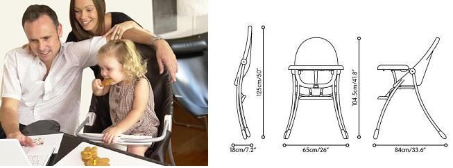 NEW Bloombaby Nano High Chair Bloom Baby ~ Folds Flat  