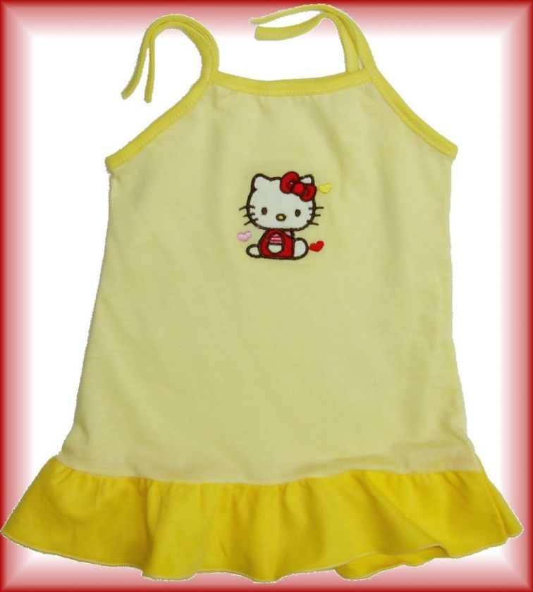 Yellow BABY KITTY Summer Jumper Dress 12 24 Months  