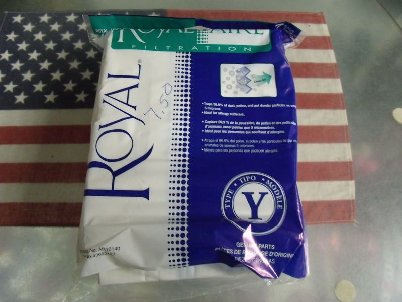 ROYAL GENUINE TYPE Y 7 BAGS IN A PACK VACUUM BAGS  