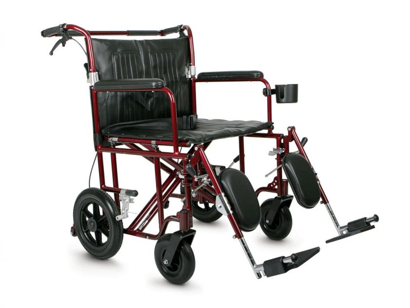 Medline 22 Freedom Plus Excel Bariatric Transport Wheelchair 400lb 