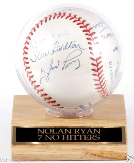 Nolan Ryan 7 No Hitters Autographed Official Major League Baseball No 